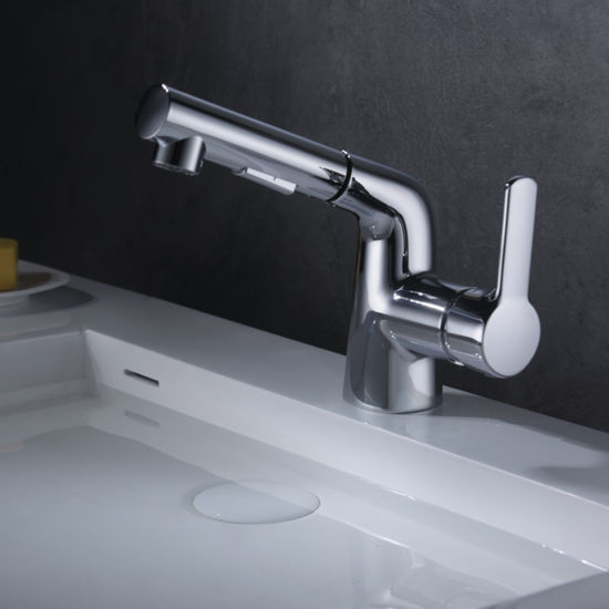 Pull out Bathroom Faucet, Basin Mixer Tap with Sprayer