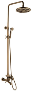 Antique Brass External Double Handle Sliding Shower Faucet (60108A)