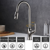 304 Stainless Steel Burshed Surface Classic Pull out Kitchen Faucet