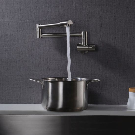 Simple Wall Mounted Flexible Folding Spout Sink Kitchen Faucet