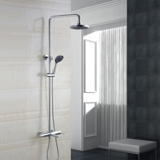 Wall Mounted Bathroom Shower Set with ABS Shower Head and Hand Shower