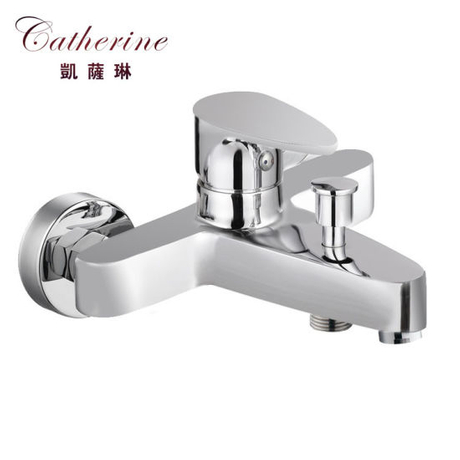 Contemporary Brass Single Lever Wall-Mounted Tub Faucet in Chrome (23605)