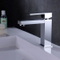 Single Hole Bathroom Faucet in Chrome, Square Basin Mixer Tap