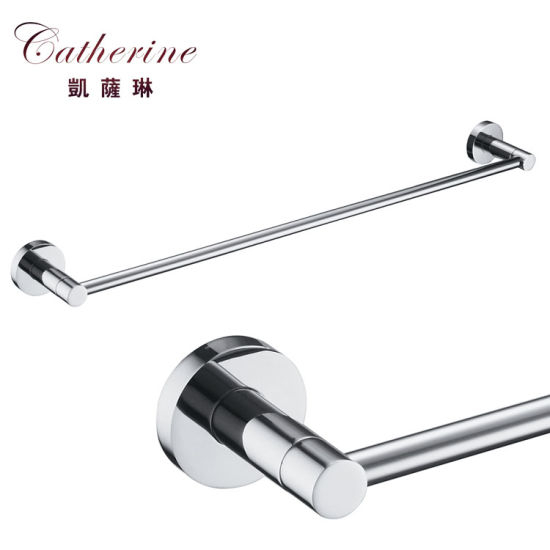 Contemporary Brass Single Pole Towel Holder in Chrome (5503)