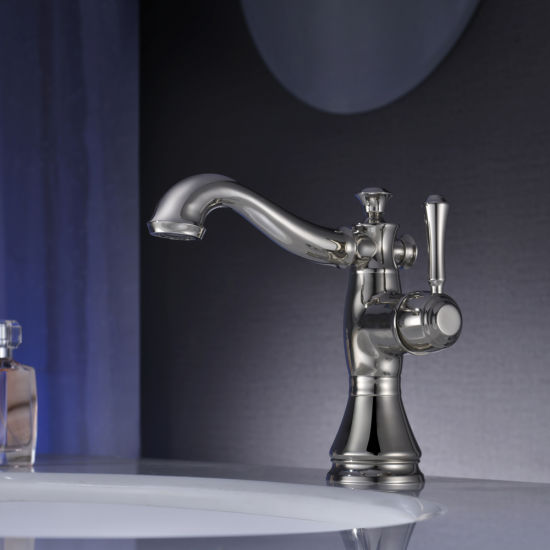 PVD Gold Basin Mixer Tap, Bathroom Faucet in PVD Nickle Color