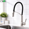 Stainless Steel Pull Down Kitchen Sink Faucet with Sprayer Black