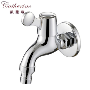 Classic Brass Wall-Mounted Washing Machine Tap in Chrome (101217)