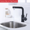 Single Lever Bathroom Sink Faucet Mixer in Black, Black Faucet