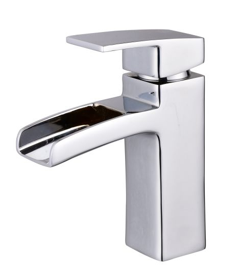 Single Hole Waterfall Faucet for Bathroom Sink