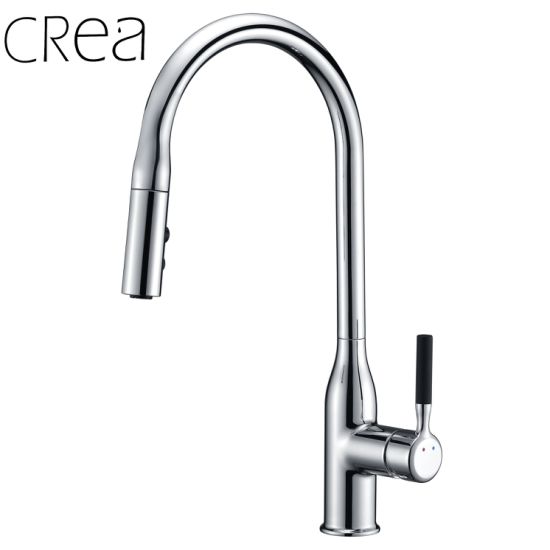 Kitchen Mixer Tap with Pull out Sprayer in Stainless Steel Color